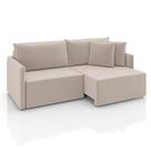 Sofá 2 Lugares Retrátil e Reclinável Malta Veludo Creme 160 cm