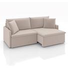 Sofá 2 Lugares Retrátil e Reclinável Stilo Veludo Creme 154 cm
