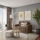 Sofá 2 Lugares Retrátil Lípsia Suede Bege 140 cm