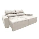 Sofá 2 Lugares Retrátil Reclinável 1,80m Cinza Confortável e Elegante