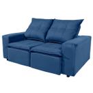 Sofá 2 Lugares Retrátil Reclinável Veneza 166cm Veludo Azul