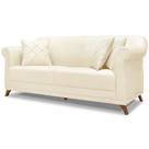 Sofa 2 Lugares Retro Polo 160cm Com Almofada Linho Perola Ezz Perola Sofa 2 Lugares Retro Polo 160cm Com Almofada Linho Perola Ezz Perola