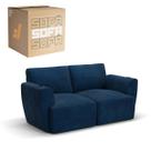 Sofá 2 Lugares Sala De Estar em Tecido Bouclé Modular Damie Na Caixa Sofá 2 Lugares Sala De Estar em Tecido Bouclé Modular Damie Na Caixa