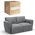 Sofá 2 Lugares Sala De Estar em Tecido Suede Modular Damie Na Caixa Sofá 2 Lugares Sala De Estar em Tecido Suede Modular Damie Na Caixa