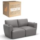 Sofá 2 Lugares Sala De Estar material sintético Importado Modular Damie Na Caixa