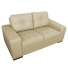 Sofá 2 Lugares Sala de Estar Milano 170cm Couro Bege G58 - Gran Belo