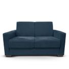 Sofá 2 Lugares Sala de Estar Recepção Suede Vitoria Azul Marinho