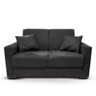 Sofá 2 Lugares Sala De Estar Recepção Suede Vitoria Preto