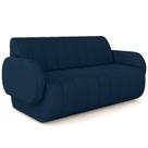 Sofá 2 Lugares Sala Living Orgânico 148cm Fávara K01 Veludo Azul Marinho - Lyam Decor Sofá 2 Lugares Sala Living Orgânico 148cm Fávara K01 Veludo Azul Marinho - Lyam Decor
