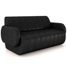 Sofá 2 Lugares Sala Living Orgânico 168cm Fávara K01 material sintético Preto - Lyam Decor