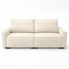 Sofá 2 Metros Contemporâneo Sala Estar Luxo Moderno Suede Cor:bege