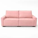 Sofá 2 Metros Contemporâneo Sala Estar Luxo Moderno Suede Rosa Sofá 2 Metros Contemporâneo Sala Estar Luxo Moderno Suede Rosa