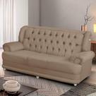 Sofá 2,00m 3 Lugares Suede Finlândia Marrom Castor