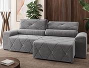 Sofá 250cm 4 lugares retratil e reclinavel Houston