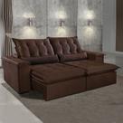 Sofá 2,50m Retrátil e Reclinável Safira Com Molas Bonnel 4 Lugares Fabri Decor Sofá 2,50m Retrátil e Reclinável Safira Com Molas Bonnel 4 Lugares Fabri Decor