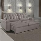 Sofá 2,70m Retrátil e Reclinável Safira Com Molas Bonnel 4 Lugares Fabri Decor Sofá 2,70m Retrátil e Reclinável Safira Com Molas Bonnel 4 Lugares Fabri Decor