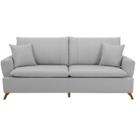 Sofa 3 Lugares 180 cm Eron Linho Cinza Vazzano