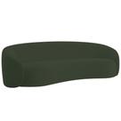 Sofá 3 Lugares 180 cm Orgânico Luxo Recepção Amore Linho Verde Sofá 3 Lugares 180 cm Orgânico Luxo Recepção Amore Linho Verde