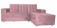 Sofá 3 Lugares 1,80 mts Vitoria Suede Rosa