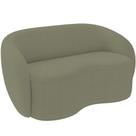 Sofá 3 Lugares 180cm Sala De Estar Living Oscar K01 Bouclê Verde