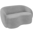 Sofá 3 Lugares 180cm Sala de Estar Living Oscar K01 Veludo Cinza - Lyam Decor