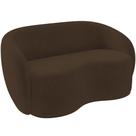 Sofá 3 Lugares 180cm Sala De Estar Living Oscar K01 Veludo Marrom