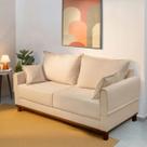 Sofá 3 Lugares 200cm Ananda CabeCasa MadeiraOriginals Bege Sofá 3 Lugares 200cm Ananda CabeCasa MadeiraOriginals Bege