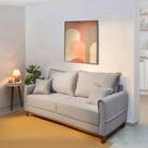 Sofá 3 Lugares 200cm Ananda CabeCasa MadeiraOriginals Cinza Sofá 3 Lugares 200cm Ananda CabeCasa MadeiraOriginals Cinza