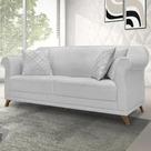 Sofá 3 Lugares 200cm Linho Arras Cinza Grigio