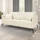 Sofá 3 Lugares 200cm Linho Lion Branco Pérola
