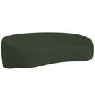 Sofá 3 Lugares 200cm Orgânico Luxo Recepção Amore Linho Verde