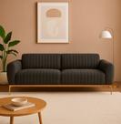 Sofá 3 Lugares 210cm Cocie Linho Preto Acinzentado - Sallar Home Sofá 3 Lugares 210cm Cocie Linho Preto Acinzentado - Sallar Home