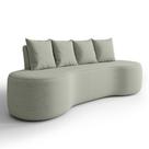 Sofá 3 Lugares 210cm Orgânico Viana B10 Bouclê Menta - Mpozenato