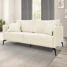 Sofá 3 Lugares 220cm Linho Lion Branco Pérola