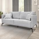 Sofá 3 Lugares 220cm Linho Lion Cinza Grigio