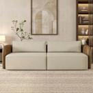 Sofá 3 Lugares 220cm Sala de Estar Karib Veludo Bege/Camel Z08 - Mpozenato Sofá 3 Lugares 220cm Sala de Estar Karib Veludo Bege/Camel Z08 - Mpozenato