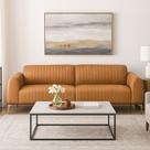 Sofá 3 Lugares 230cm Cocie material sintético Caramelo - Sallar Home
