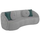 Sofa 3 Lugares 240 cm Passion Veludo SL 940 Moll
