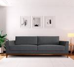Sofá 3 Lugares 240cm Movie Estilo Moderno Linho Pés em Madeira Maciça Yescasa Sofá 3 Lugares 240cm Movie Estilo Moderno Linho Pés em Madeira Maciça Yescasa