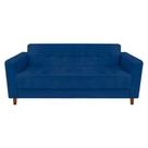 Sofá 3 Lugares Arezzo Suede Azul Marinho
