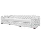 Sofá 3 Lugares Astúria 240cm Couro Branco Fosco - Gran Belo