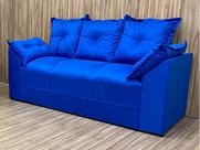 Sofá 3 Lugares Azul 110 Paris