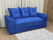 Sofá 3 Lugares Azul 410 Modelo Porto