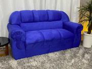 Sofá 3 Lugares Azul 910 Corsa
