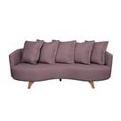 Sofá 3 Lugares Capri Veludo Rosa 240 cm
