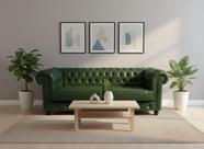 Sofá 3 Lugares Chesterfield Classico Verde - Combo Stock