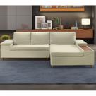 Sofá 3 Lugares com Chaise e Entrada USB Clássico