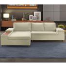 Sofá 3 Lugares com Chaise e Entrada USB Clássico Invertido