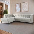 Sofá 3 Lugares com Chaise Terminal Cod. 2881 Zênite Yescasa Bege