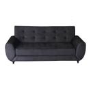 Sofá 3 Lugares Cristal 206cm 90cm X 82cm Preto